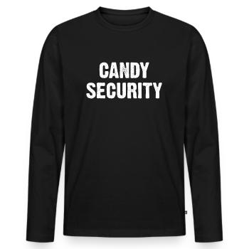 Candy Security - Men's Premium Organic Long Sleeve Shirt - black - Front - Nico (187cm)