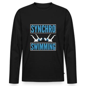 Natation artistique Natation synchronisée pour un - T-shirt manches longues Premium bio Homme - noir - Devant - Nico (187cm)