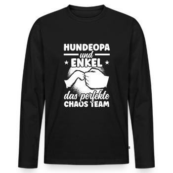 Hunde Opa Hundeopa Enkelhund Großeltern Hunde Oma - Männer Premium Bio Langarmshirt - Schwarz - Vorne - Nico (187cm)