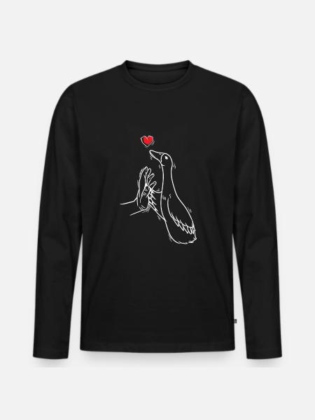 Running funny Running - Men's Premium Organic Long Sleeve Shirt - black