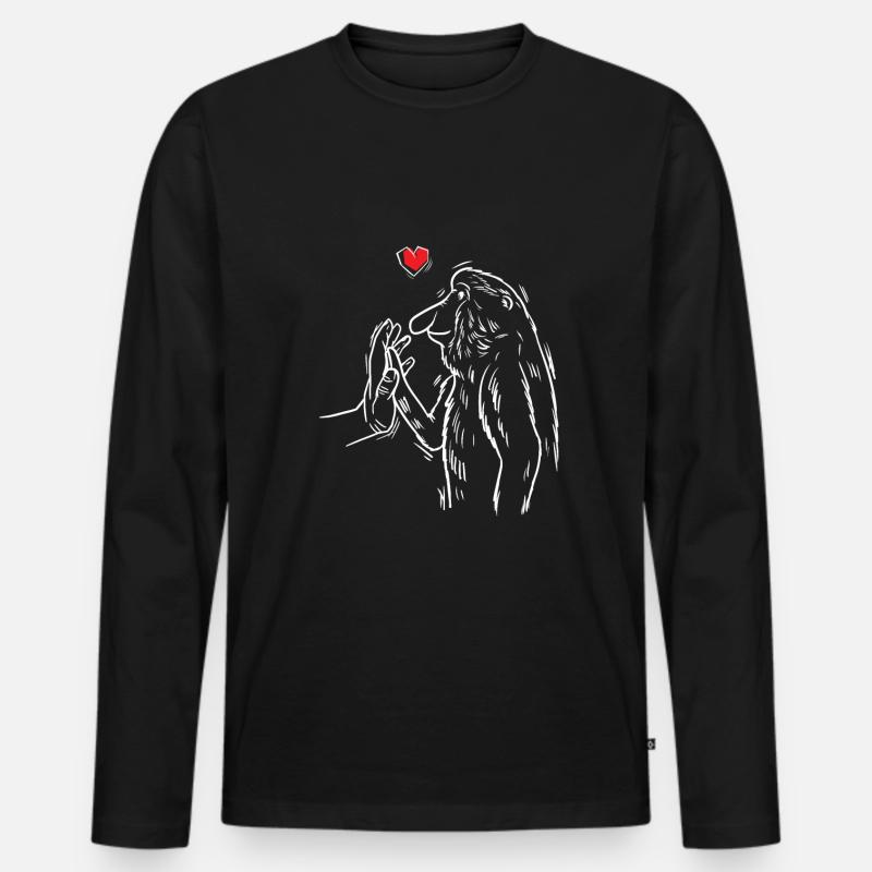 Nasenaffe Affen - Männer Premium Bio Langarmshirt - Schwarz