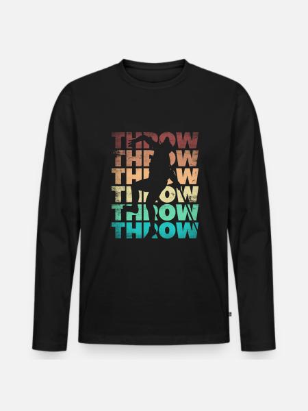 Lanceur de javelot d’athlétisme - T-shirt manches longues Premium bio Homme - noir