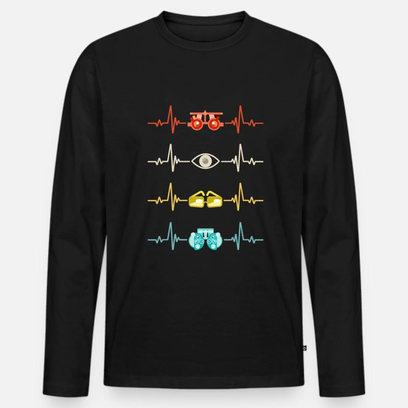 Optometrist Optician Optometry Ophthalmologist - Männer Premium Bio Langarmshirt - Schwarz