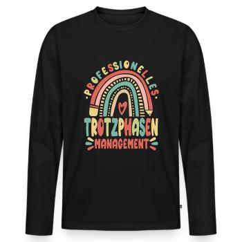Erzieherin Kindergärtnerin - Männer Premium Bio Langarmshirt - Schwarz - Vorne - Nico (187cm)