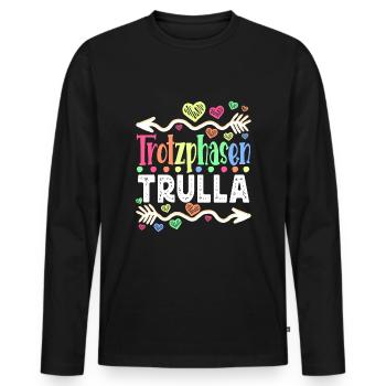 Erzieherin Lustig Kindergärtnerin - Männer Premium Bio Langarmshirt - Schwarz - Vorne - Nico (187cm)