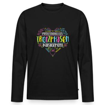 Erzieherin Kindergärtnerin - Männer Premium Bio Langarmshirt - Schwarz - Vorne - Nico (187cm)