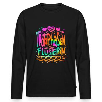 Erzieherin Lustig Kindergärtnerin - Männer Premium Bio Langarmshirt - Schwarz - Vorne - Nico (187cm)