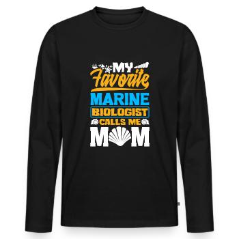 Marine Biology Science My Favorite Marine - Männer Premium Bio Langarmshirt - Schwarz - Vorne - Nico (187cm)