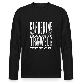 Horticulture Horticulteur Jardinage Truelle Et - T-shirt manches longues Premium bio Homme - noir - Devant - Nico (187cm)