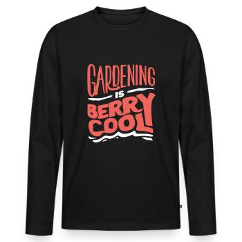 Horticulture Horticulturist Gardening Is Berry - Männer Premium Bio Langarmshirt - Schwarz - Vorne - Nico (187cm)