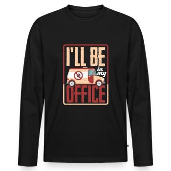 Pest Control Technician Exterminator I'll Be In - Männer Premium Bio Langarmshirt - Schwarz - Vorne - Nico (187cm)