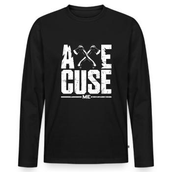 Axe Hatchet Throwing Hatchet Ax Thrower Axe Cuse - Männer Premium Bio Langarmshirt - Schwarz - Vorne - Nico (187cm)