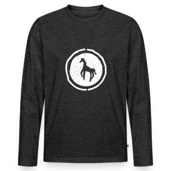 Africa Lovers Tradition Travel Safari - Men's Premium Organic Long Sleeve Shirt - heather anthracite - Front - Nico (187cm)