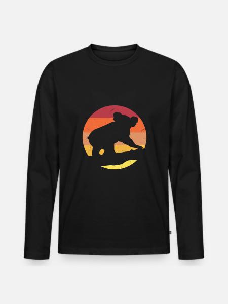 Koala Retro Australia Marsupial - Men's Premium Organic Long Sleeve Shirt - black