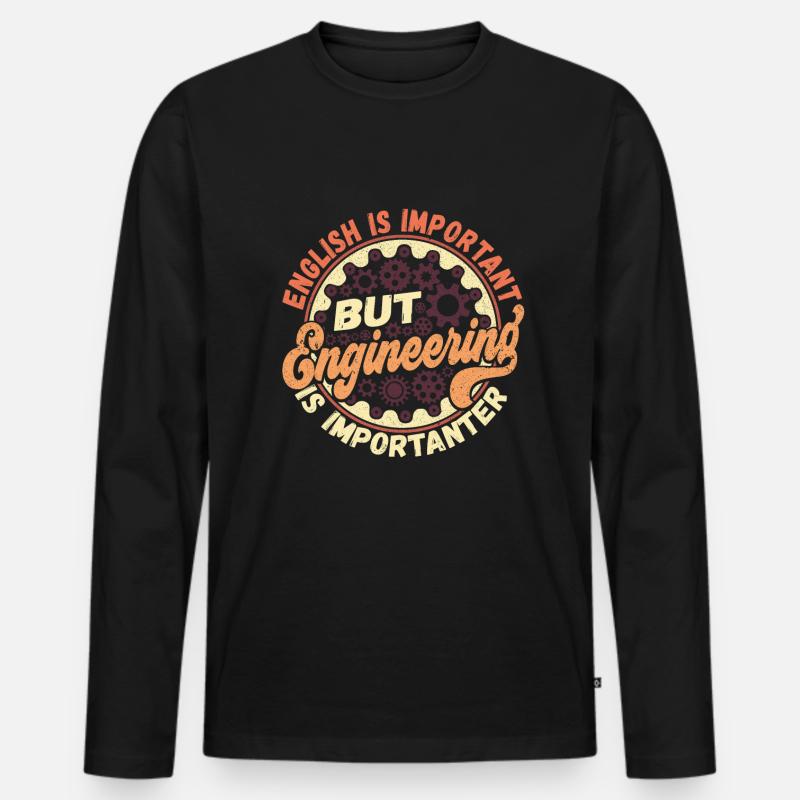 Engineering Engineering - Men's Premium Organic Long Sleeve Shirt - black