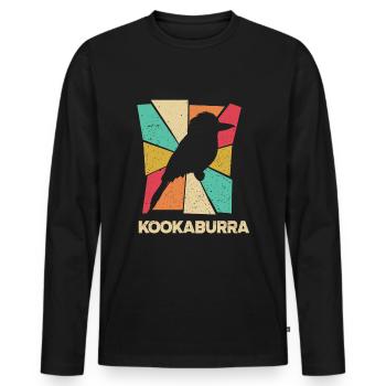 birding - Männer Premium Bio Langarmshirt - Schwarz - Vorne - Nico (187cm)