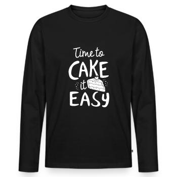 Pastry Chef Baking Baker Muffin Time To Cake It - Männer Premium Bio Langarmshirt - Schwarz - Vorne - Nico (187cm)