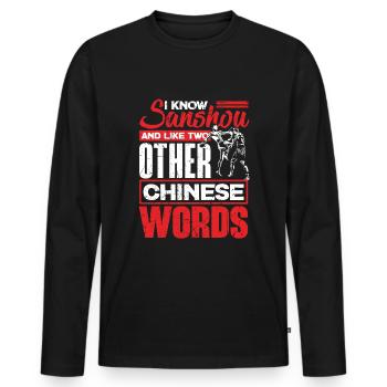 Chinese Martial Arts Chinese Boxing Sanshou Funny - Men's Premium Organic Long Sleeve Shirt - black - Front - Nico (187cm)