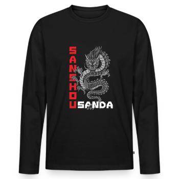 Chinese Martial Arts Chinese Boxing Sanshou - Männer Premium Bio Langarmshirt - Schwarz - Vorne - Nico (187cm)