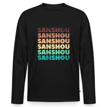 Chinese Martial Arts Chinese Boxing Sanshou - Männer Premium Bio Langarmshirt - Schwarz - Vorne - Nico (187cm)