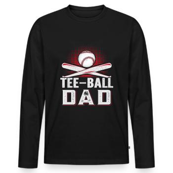 Tee-ball Dad Teeball Spieler - Männer Premium Bio Langarmshirt - Schwarz - Vorne - Nico (187cm)