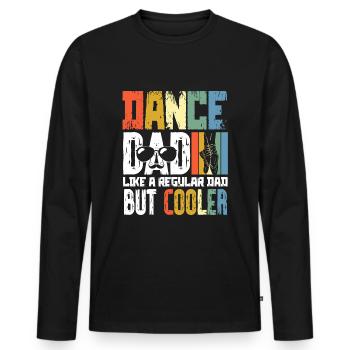 Danse Papa comme un Ballet du Père Normal - T-shirt manches longues Premium bio Homme - noir - Devant - Nico (187cm)