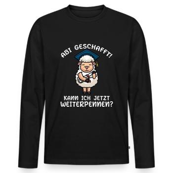 Abitur Abi Abiturienten Abifeier Schaf Abi - Männer Premium Bio Langarmshirt - Schwarz - Vorne - Nico (187cm)