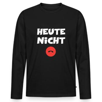 Offline Kein Empfang Signal Internet Verbindung - Männer Premium Bio Langarmshirt - Schwarz - Vorne - Nico (187cm)