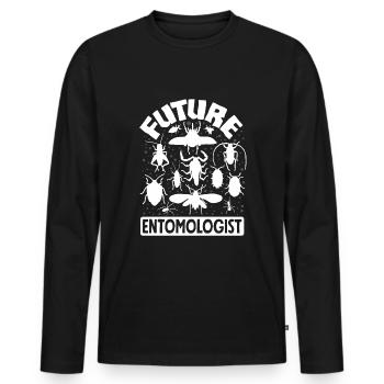 Entomology Entomologist Insects Bugs Future - Männer Premium Bio Langarmshirt - Schwarz - Vorne - Nico (187cm)