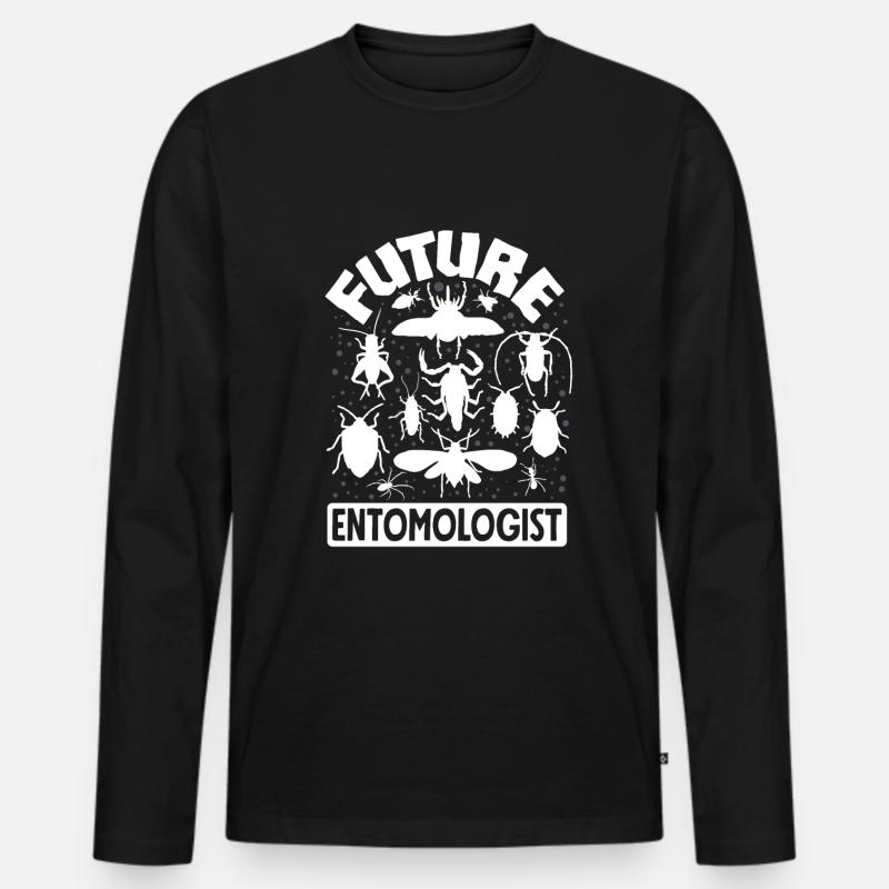 Entomology Entomologist Insects Bugs Future - Männer Premium Bio Langarmshirt - Schwarz
