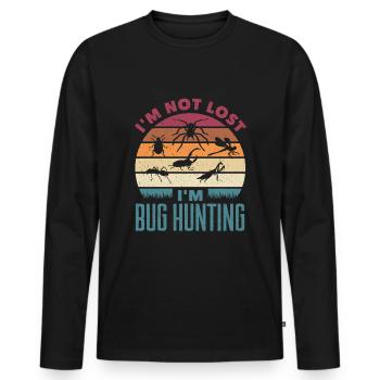 Entomology Entomologist Insects Im Not Lost Im - Men's Premium Organic Long Sleeve Shirt - black - Front - Nico (187cm)