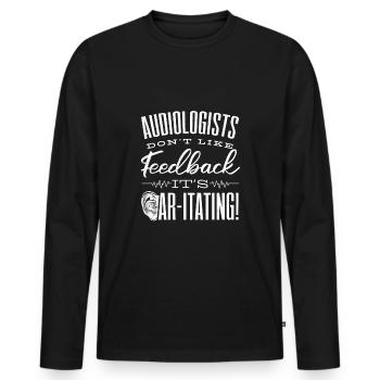 Pediatric Audiologist Audiology Ear-Itating - Männer Premium Bio Langarmshirt - Schwarz - Vorne - Nico (187cm)