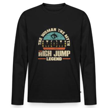 High Jump Jumping Jumper Track and Field Mother - Männer Premium Bio Langarmshirt - Schwarz - Vorne - Nico (187cm)