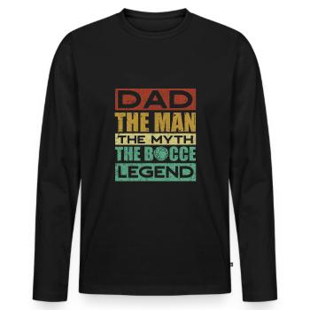 Bocce Ball Player Boules Bocce Father - Männer Premium Bio Langarmshirt - Schwarz - Vorne - Nico (187cm)