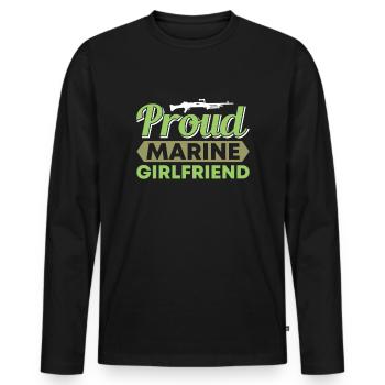 Soldat Bundeswehr Armee Freundin Berufssoldat - Männer Premium Bio Langarmshirt - Schwarz - Vorne - Nico (187cm)