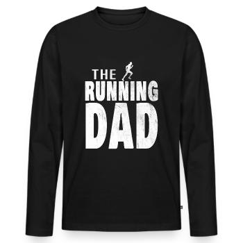 The Running Dad Sport Marathons Runner High Sport - Men's Premium Organic Long Sleeve Shirt - black - Front - Nico (187cm)