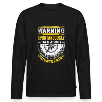 Orienteer Runner Running Orienteering Funny - Men's Premium Organic Long Sleeve Shirt - black - Front - Nico (187cm)