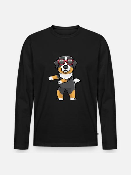 Bouvier bernois dansant Bouvier Bernois - T-shirt manches longues Premium bio Homme - noir