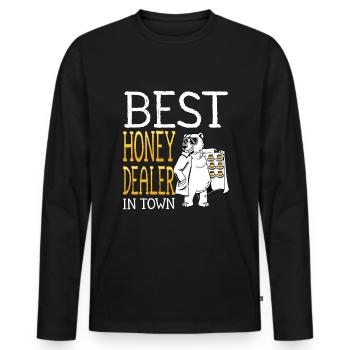 Bester Honighändler Der Stadt Imkerei Imker - Männer Premium Bio Langarmshirt - Schwarz - Vorne - Nico (187cm)