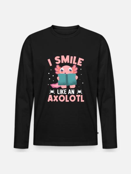 Fantastiskt jag ler som en axolotl - Ekologisk långärmad premium-T-shirt herr - svart