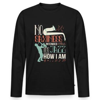 Saxophon Saxophonist - Männer Premium Bio Langarmshirt - Schwarz - Vorne - Nico (187cm)