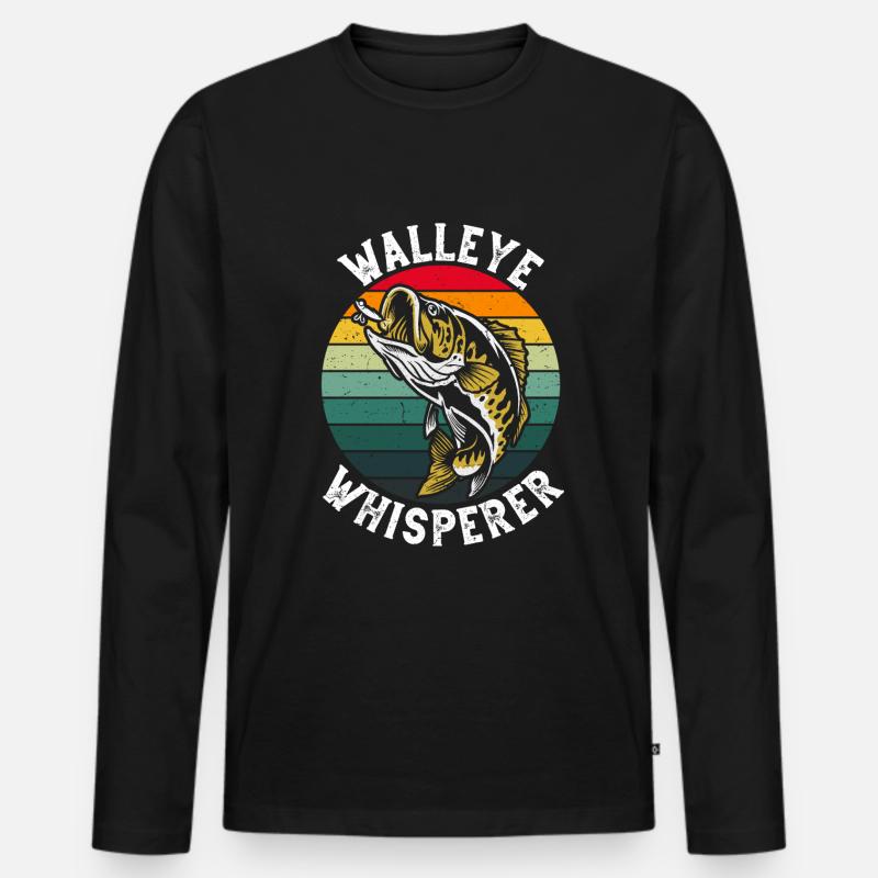 Zanderflüsterer - Männer Premium Bio Langarmshirt - Schwarz