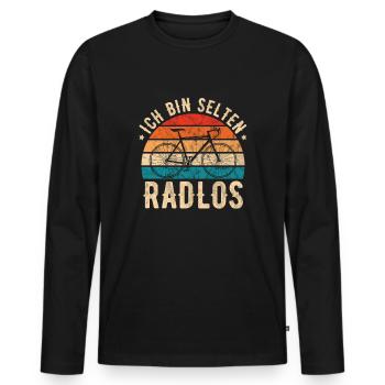 I'm rarely wheelless for cyclists - Men's Premium Organic Long Sleeve Shirt - black - Front - Nico (187cm)