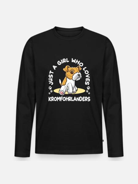 Kromfohrländer dog - Men's Premium Organic Long Sleeve Shirt - black