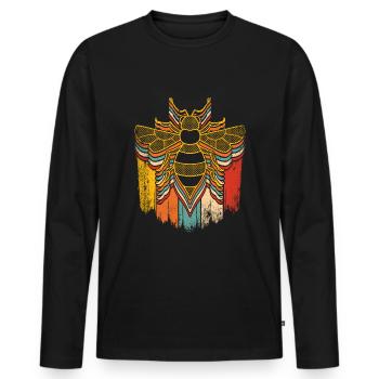 Imkerei Biene Retro Honig Bienenzucht Imker - Männer Premium Bio Langarmshirt - Schwarz - Vorne - Nico (187cm)