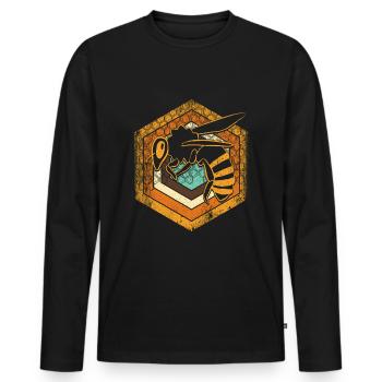 Imkerei Biene Retro Honig Bienenzucht Imker - Männer Premium Bio Langarmshirt - Schwarz - Vorne - Nico (187cm)