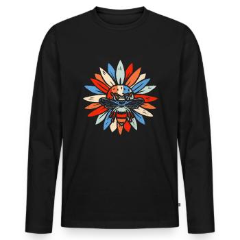 Imkerei Biene Retro Honig Bienenzucht Imker - Männer Premium Bio Langarmshirt - Schwarz - Vorne - Nico (187cm)