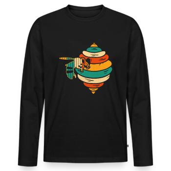 Imkerei Biene Retro Honig Bienenzucht Imker - Männer Premium Bio Langarmshirt - Schwarz - Vorne - Nico (187cm)