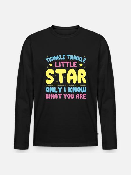 Twinkle Twinkle Little Star Geschlechtspartner - Männer Premium Bio Langarmshirt - Schwarz