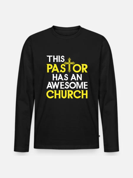 Christian Prister Pastor Jesus Pastor Church - Men's Premium Organic Long Sleeve Shirt - black